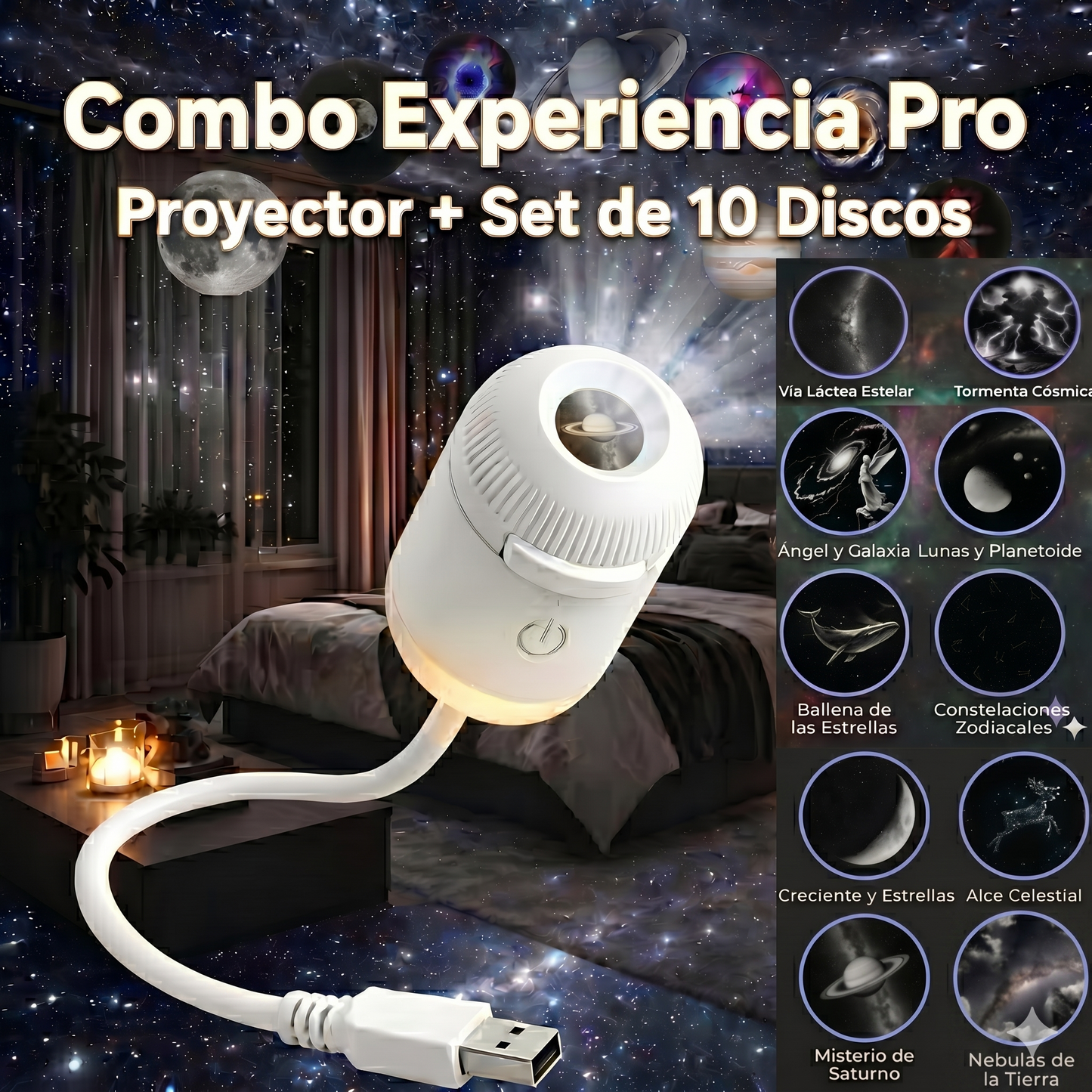 Proyector + 10 Discos