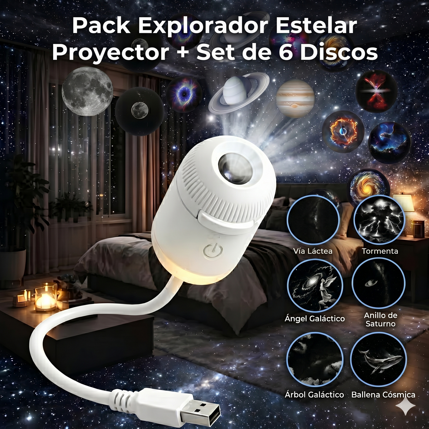 Proyector + 6 Discos
