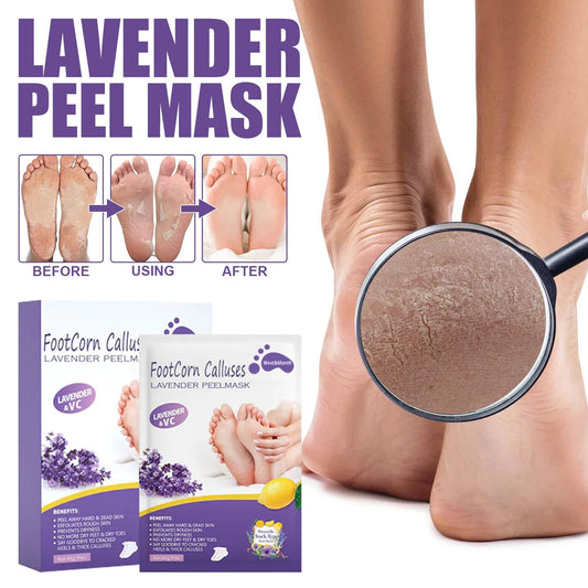 (Buy 2 get 1 free) PPHHD Lavender Foot Mask Remove Dead Skin And Exfoliation Foot Care Products Feet Moisturizing Feet Remove Dry Skin Foot Patch 3ml(US)