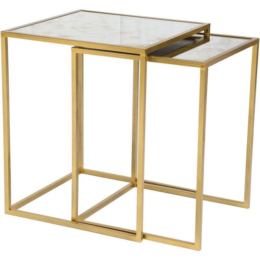 Zuo Calais Nesting Tables in Brass