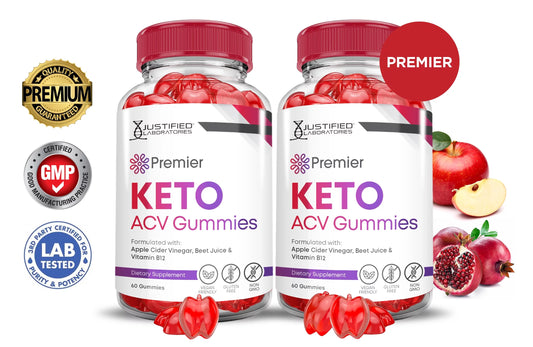 (2 Pack) Premier Keto ACV Gummies 1000MG Dietary Supplement 120 Gummys