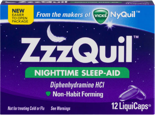 ZzzQuil Nighttime Sleep-Aid LiquiCaps 48 LiquiCaps