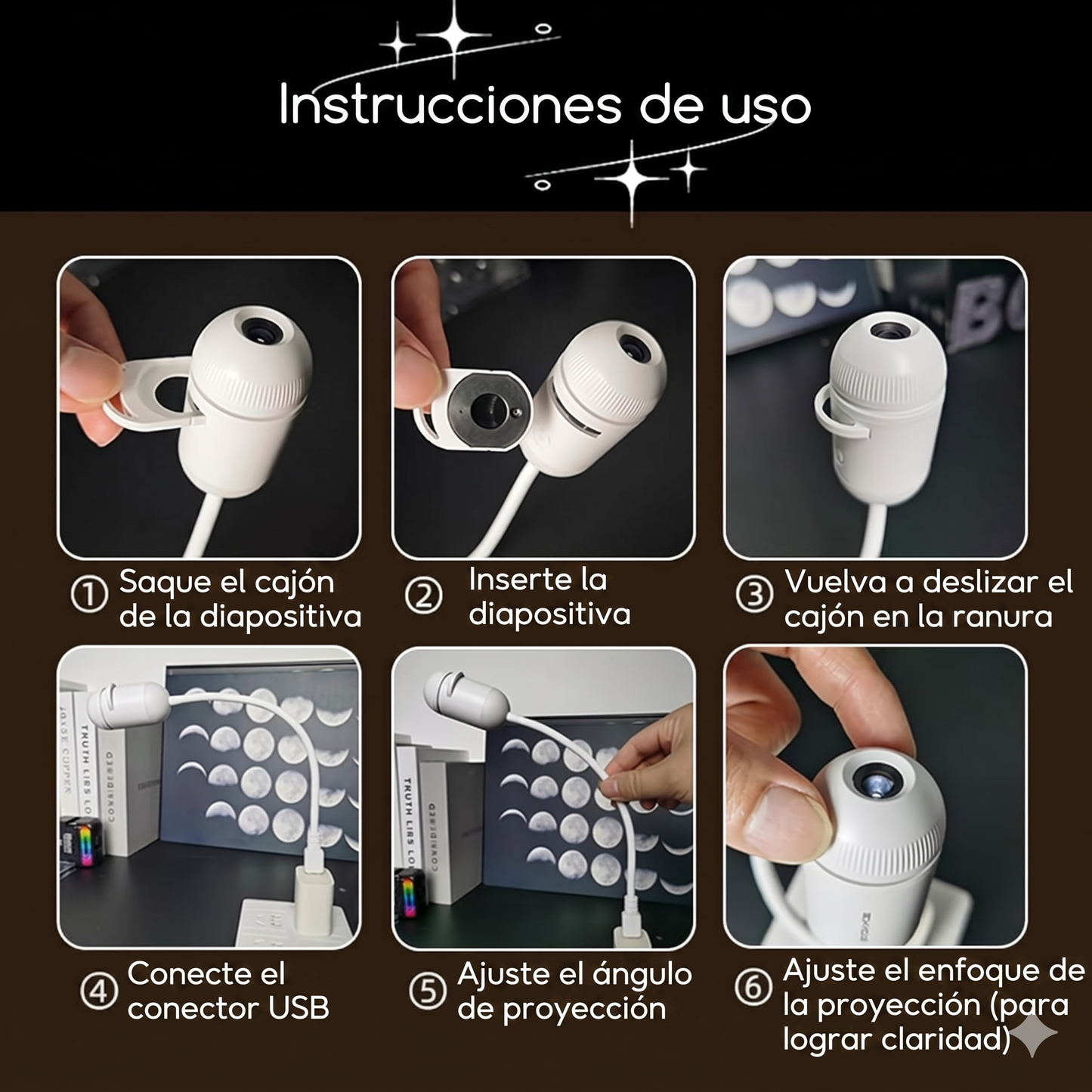 Proyector Galaxy HD + Sets de Discos Intercambiables ✨