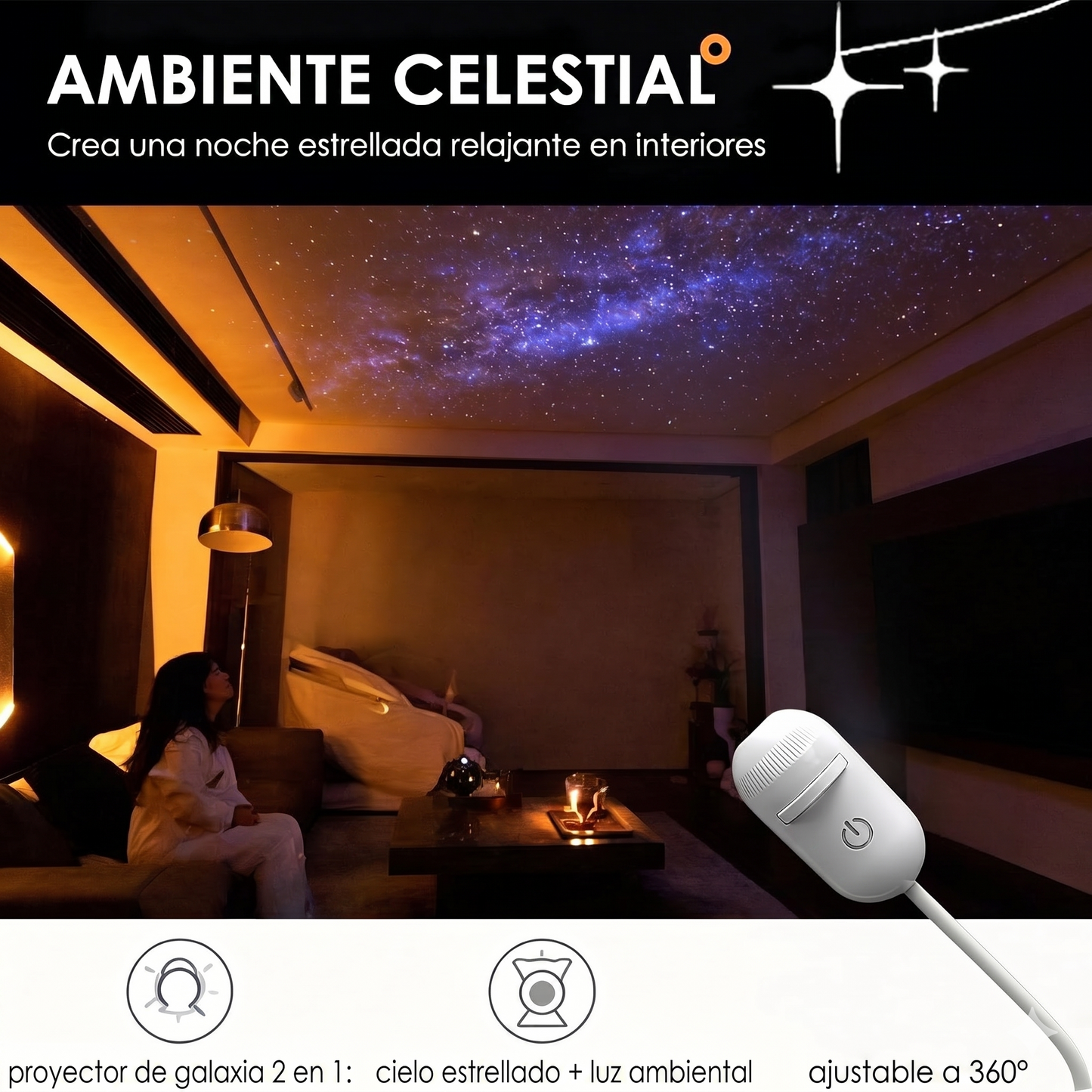 Proyector Galaxy HD + Sets de Discos Intercambiables ✨